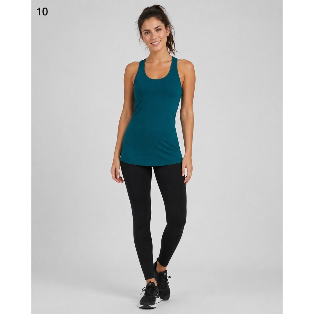 Lululemon Workout‎ All Sport Support Tank Womens 2 Green Layered Racer Back
